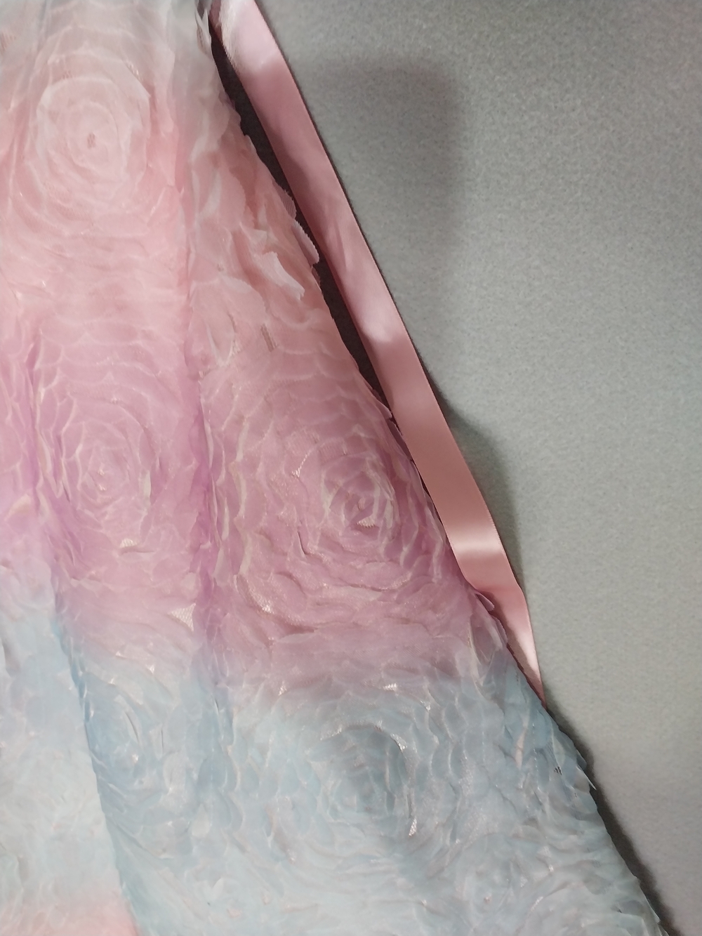 Rare Editions Pink Lavender Blue Textured Dress with Jewel Belt - Picture 7 of 14